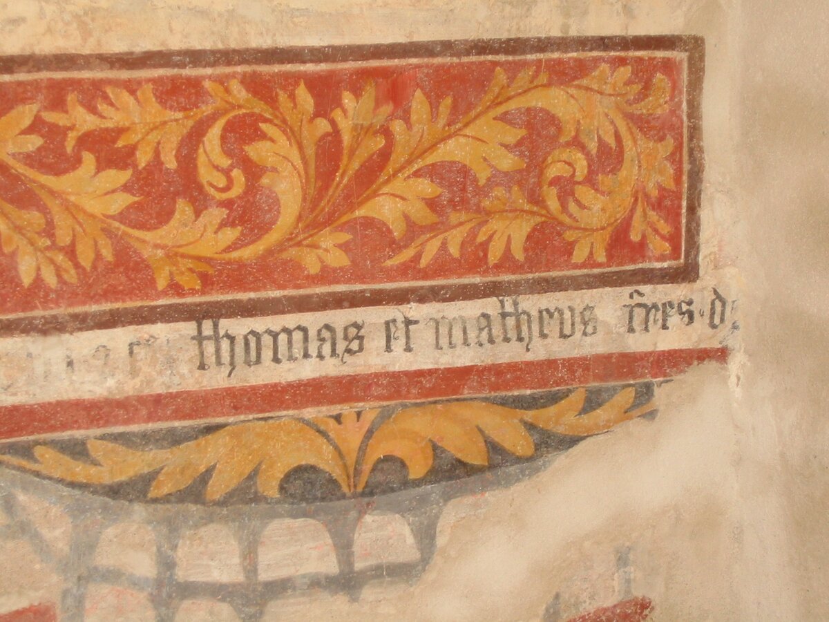 particolare di un dipinto affrescato nel Quattrocento